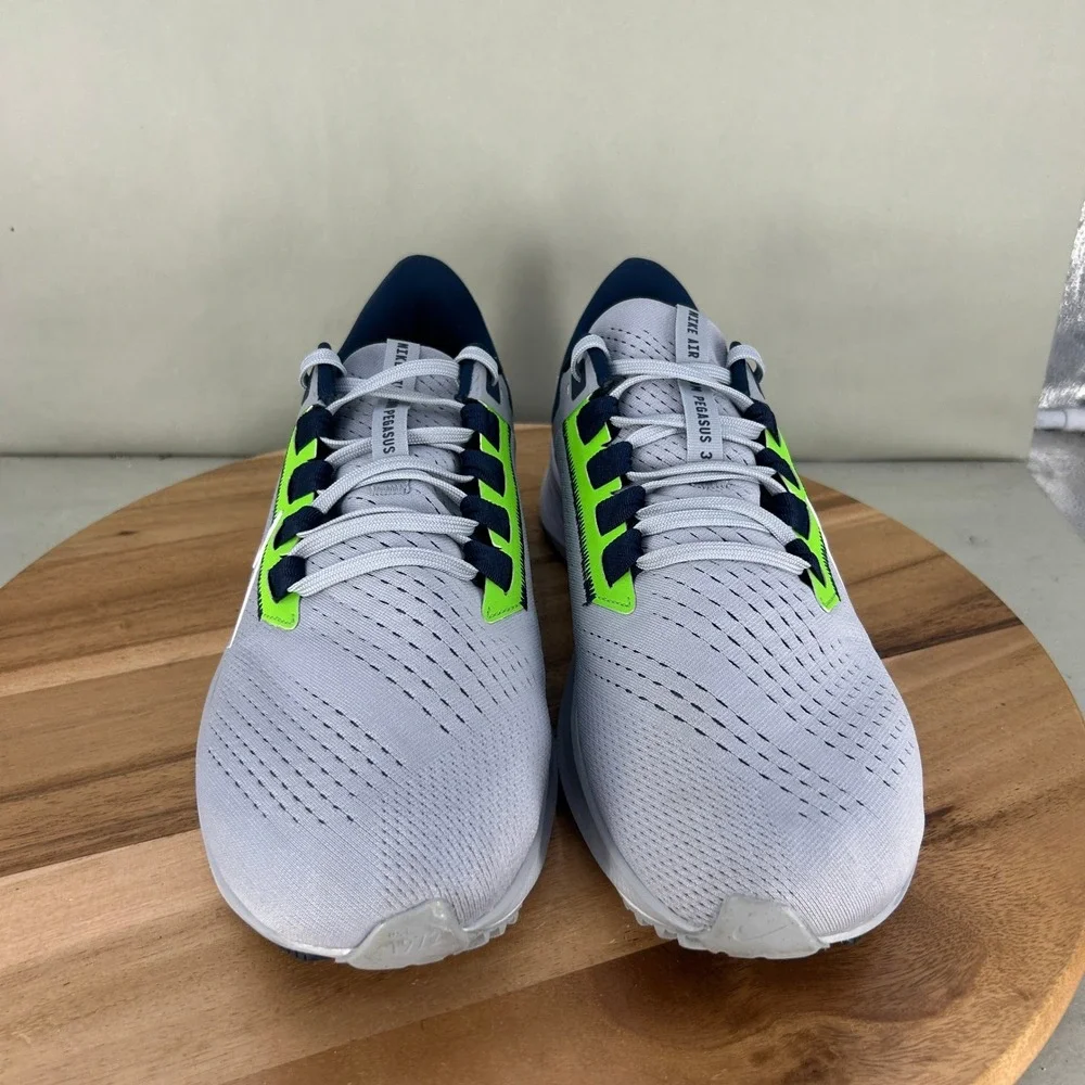 Nike Air Zoom Pegasus 38 Seattle Seahawks Wolf Grey Navy DJ0854-001 Mens 14